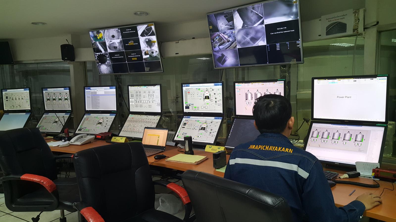 JPK engineer in a control room with SCADA screens